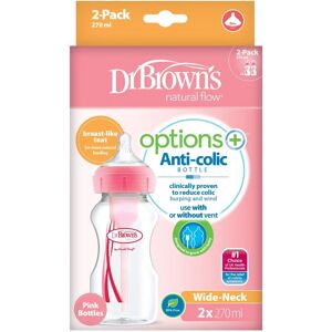 Dr Brown's Options+ Baby Pink 270ml Baby Bottle - Baby Bottle Dr Brown's Options+ Baby Pink 270ml Baby Bottle - Baby Bottle