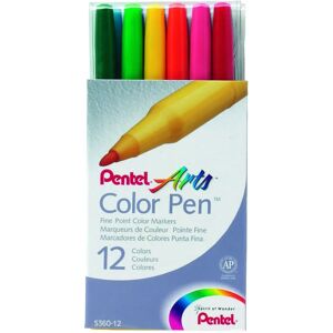Pentel S360-12 Felt Pen - Multicolour - Felt Tip - 12 pcs Pentel S360-12 Felt Pen - Multicolour - Felt Tip - 12 pcs