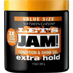 Gel coiffant Softsheen Carson Let's Jam! - Fixation Extra, Pour Tous Types de Cheveux - Publicité Gel coiffant Softsheen Carson Let's Jam! - Fixation Extra, Pour Tous Types de Cheveux - Publicité