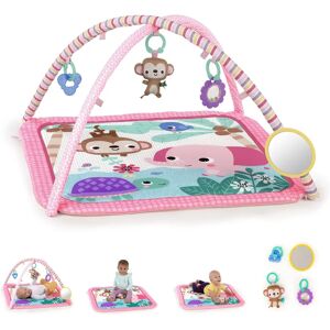 Bright Starts Floral Safari Baby Activity Gym - Machine Washable Play Mat with 4 Toys - Pink and Purple - Baby Activity Gym Bright Starts Floral Safari Baby Activity Gym - Machine Washable Play Mat with 4 Toys - Pink and Purple - Baby Activity Gym