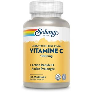 Solaray Vitamine C 1000 mg - Soutien immunitaire, Antioxydant - 100 Comprimés - Publicité Solaray Vitamine C 1000 mg - Soutien immunitaire, Antioxydant - 100 Comprimés - Publicité