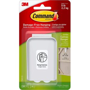 3M Command Jumbo Canvas Hanger White - Wall Hanger 3M Command Jumbo Canvas Hanger White - Wall Hanger