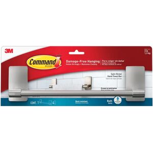 3M Command Satin Nickel Damage-Free Towel Holder 3M Command Satin Nickel Damage-Free Towel Holder