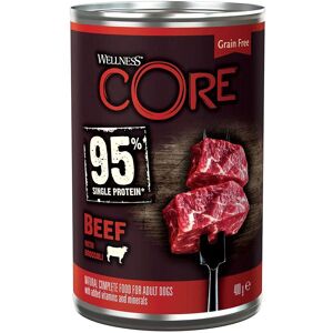 Wellness CORE Beef with Broccoli Wet Dog Food - 95% Beef, Grain Free, 6 x 400g Wellness CORE Beef with Broccoli Wet Dog Food - 95% Beef, Grain Free, 6 x 400g