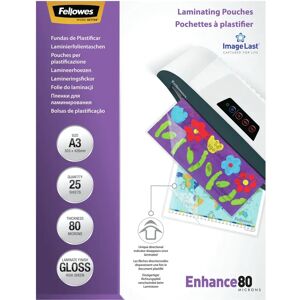 Fellowes 5396403 A3 Transparent Glossy Laminating Pouches - Laminator Pouches Fellowes 5396403 A3 Transparent Glossy Laminating Pouches - Laminator Pouches