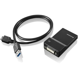 Adaptateur graphique USB 3.0 DVI/VGA Lenovo ThinkPad - Noir - Publicité Adaptateur graphique USB 3.0 DVI/VGA Lenovo ThinkPad - Noir - Publicité