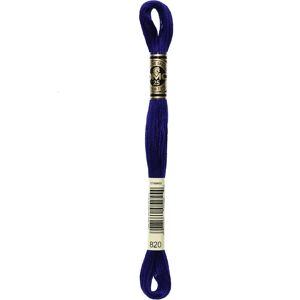 DMC 117-820 Embroidery Cotton Floss - Very Dark Royal Blue DMC 117-820 Embroidery Cotton Floss - Very Dark Royal Blue