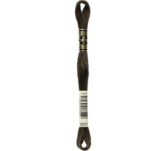 DMC Mocha Brown Embroidery Floss - 8m - 3031 DMC Mocha Brown Embroidery Floss - 8m - 3031