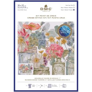 DMC BL1167-76 Cross Stitch Kit - Flowers - 22x30cm DMC BL1167-76 Cross Stitch Kit - Flowers - 22x30cm