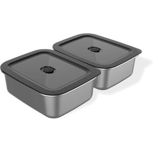 Weber Modell 3400260 Aufbewahrungsbehälter - Rechteckig, Edelstahl, 2 Stück Weber Modell 3400260 Aufbewahrungsbehälter - Rechteckig, Edelstahl, 2 Stück