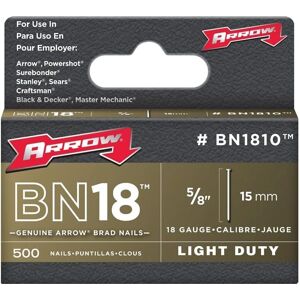 Clous Arrow BN1810 - 15mm Paquet 1000 - Publicité Clous Arrow BN1810 - 15mm Paquet 1000 - Publicité