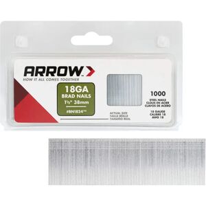 Arrow BN1824 Clous 38mm 18g - Clous pour Agrafeuses T50PBN, ET100, ET200 - Publicité Arrow BN1824 Clous 38mm 18g - Clous pour Agrafeuses T50PBN, ET100, ET200 - Publicité