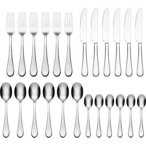 Oneida Icarus Stainless Steel Cutlery Set - 24 Piece - Silver - Dining Utensils Oneida Icarus Stainless Steel Cutlery Set - 24 Piece - Silver - Dining Utensils