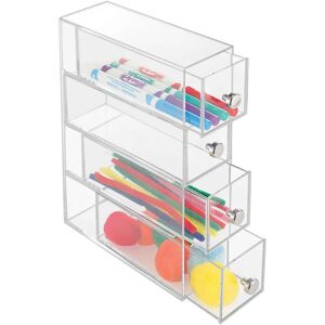 IDesign Makeup Organizer with 4 Drawers - Transparent IDesign Makeup Organizer with 4 Drawers - Transparent