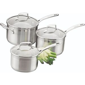 ScanPan Impact 3 Piece Saucepan Set - Stainless Steel, 16/18/20cm ScanPan Impact 3 Piece Saucepan Set - Stainless Steel, 16/18/20cm