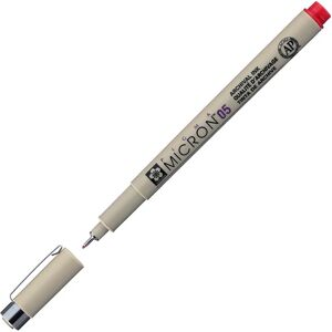 Penna Sakura Pigma Micron - Rosso Punta 0,5mm - Inchiostro Archivio Penna Sakura Pigma Micron - Rosso Punta 0,5mm - Inchiostro Archivio