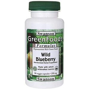 Swanson Wild Blueberry 250mg Capsules - Dietary Supplement Swanson Wild Blueberry 250mg Capsules - Dietary Supplement