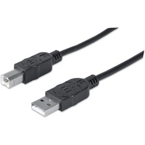 Manhattan USB 2.0 A to B Cable - 1.8m - Black Manhattan USB 2.0 A to B Cable - 1.8m - Black