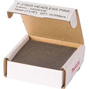 Makita F-31825 Nails - 18mm, 23 Gauge, Headless - Nails Makita F-31825 Nails - 18mm, 23 Gauge, Headless - Nails