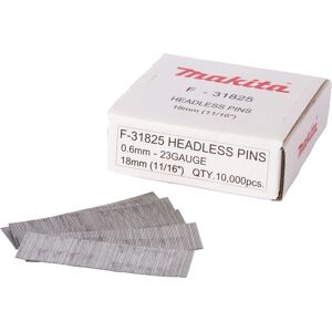 Makita F-31825 Spikar - 18mm, 23 Gauge, Hodlöst Makita F-31825 Spikar - 18mm, 23 Gauge, Hodlöst