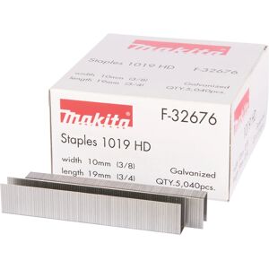 Makita F-32676 klammer - 19mm Galvaniserat stål - Paket med 5000 Makita F-32676 klammer - 19mm Galvaniserat stål - Paket med 5000