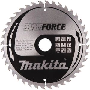 Makita Makforce Circular Saw Blade - 210/30mm Z40 Makita Makforce Circular Saw Blade - 210/30mm Z40