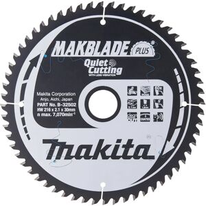 Makita B-32502 Circular Saw Blade - Wood Cutting - 216mm, 60T, 5° Makita B-32502 Circular Saw Blade - Wood Cutting - 216mm, 60T, 5°
