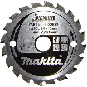 Makita B-32932 Circular Saw Blade - 85x15x0.7mm, 20 TPI, for Battery Saws Makita B-32932 Circular Saw Blade - 85x15x0.7mm, 20 TPI, for Battery Saws