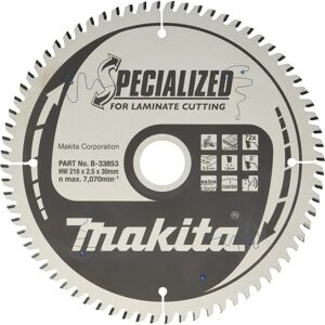 Makita Cirkelzaagblad - Gespecialiseerd voor Laminaten 216mm Makita Cirkelzaagblad - Gespecialiseerd voor Laminaten 216mm