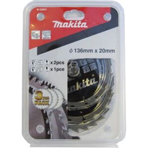 Makita B-33897 Circular Saw Blade - Set of 3, 13.6cm, For Wood & Plastic Makita B-33897 Circular Saw Blade - Set of 3, 13.6cm, For Wood & Plastic
