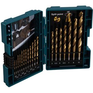 Makita D-67527 Drill Bit Set - 19 Metal HSS TiN Coated Makita D-67527 Drill Bit Set - 19 Metal HSS TiN Coated