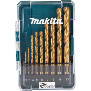 Makita D-72849 Drill Bit Set - Metal, 10 Pieces, High-Speed Steel Makita D-72849 Drill Bit Set - Metal, 10 Pieces, High-Speed Steel
