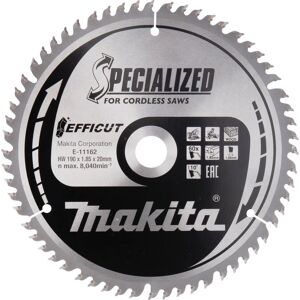 Makita E-11162 Lame de Scie Circulaire 190mm - 60T, Précision - Publicité Makita E-11162 Lame de Scie Circulaire 190mm - 60T, Précision - Publicité