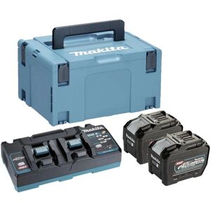 Makita Strømforsyningssæt - 2 Batterier 40V max 8.0Ah, Hurtigoplader, MAKPAC kuffert Makita Strømforsyningssæt - 2 Batterier 40V max 8.0Ah, Hurtigoplader, MAKPAC kuffert