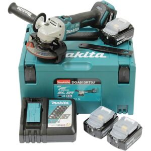 Makita Szlifierka kątowa - 18V, 3x5.0Ah Bateria, DGA513RT3J Makita Szlifierka kątowa - 18V, 3x5.0Ah Bateria, DGA513RT3J