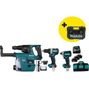 Makita DLX3106TW1 Gereedschapsset - 18V, Boor & Hamer Makita DLX3106TW1 Gereedschapsset - 18V, Boor & Hamer