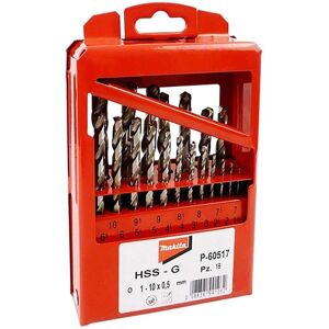 Zestaw Wierteł Makita - 19szt. HSS-G do metalu 1-10mm Zestaw Wierteł Makita - 19szt. HSS-G do metalu 1-10mm