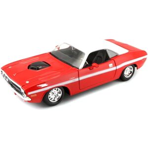 Maisto Dodge Challenger R T Coupe - Red & White 1:24 Diecast Model Maisto Dodge Challenger R T Coupe - Red & White 1:24 Diecast Model