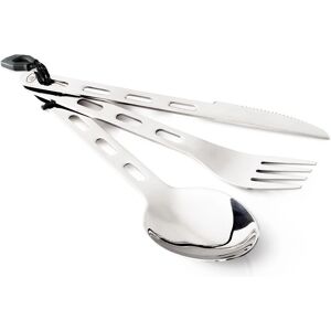 Ensemble de couverts de camping Glacier Stainless 3 pièces GSI Outdoors - Publicité Ensemble de couverts de camping Glacier Stainless 3 pièces GSI Outdoors - Publicité