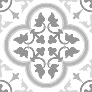 Floorpops Carrelages adhésifs en vinyle gris et blanc - 10 pièces - 30cm - Publicité Floorpops Carrelages adhésifs en vinyle gris et blanc - 10 pièces - 30cm - Publicité