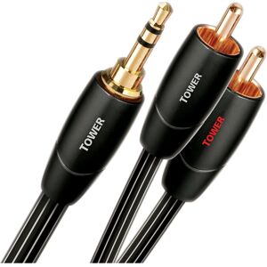 AudioQuest Model 0.6m Copper 3.5mm to RCA Audio Cable - Black AudioQuest Model 0.6m Copper 3.5mm to RCA Audio Cable - Black