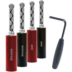 Connecteurs Audioquest SureGrip 100 BFA/Bananes Pack de 8 - Argent Connecteurs Audioquest SureGrip 100 BFA/Bananes Pack de 8 - Argent