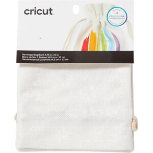 Cricut Valkoinen Viinilaukku - Räätälöitävissä Canvas-tekstuurinen 15x33cm - Viinipullonsuoja Cricut Valkoinen Viinilaukku - Räätälöitävissä Canvas-tekstuurinen 15x33cm - Viinipullonsuoja
