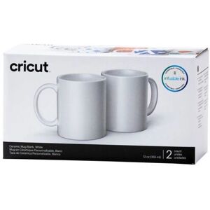 Cricut White 2 pc Mug Set - 12 oz Ceramic Personalise Cricut White 2 pc Mug Set - 12 oz Ceramic Personalise