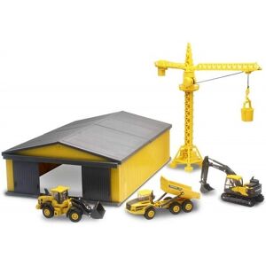 Set di gioco Volvo con gru e capanno Set di gioco Volvo con gru e capanno