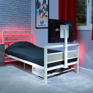 Lit de jeu X Rocker - Blanc - Support TV - Matelas simple - Publicité Lit de jeu X Rocker - Blanc - Support TV - Matelas simple - Publicité