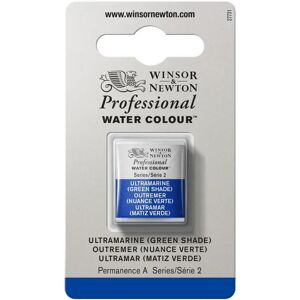 Winsor & Newton Professional Watercolour Half Pan - Ultramarine (Green Shade) - Watercolour Paint Winsor & Newton Professional Watercolour Half Pan - Ultramarine (Green Shade) - Watercolour Paint