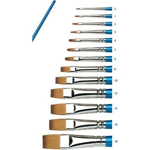 Winsor & Newton 5305003 Syntetický akvarelový štětec - Série 555, Plochý, Dlouhá rukojeť Winsor & Newton 5305003 Syntetický akvarelový štětec - Série 555, Plochý, Dlouhá rukojeť