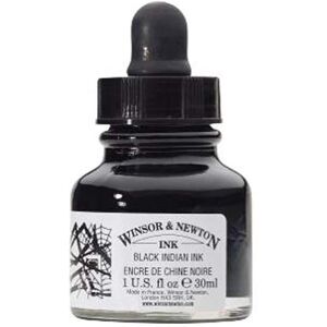 Winsor & Newton Black Indian Ink with Dropper 30ml - Drawing Ink Winsor & Newton Black Indian Ink with Dropper 30ml - Drawing Ink