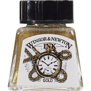 Winsor & Newton Designer Tusche - Gold - 14ml - Zeichenfarbe Winsor & Newton Designer Tusche - Gold - 14ml - Zeichenfarbe